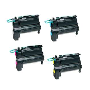 Remanufactured Lexmark X792 toner cartridges - extra high capacity yield - (pack of 4)